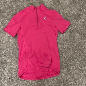 Pink road bike riding shirt